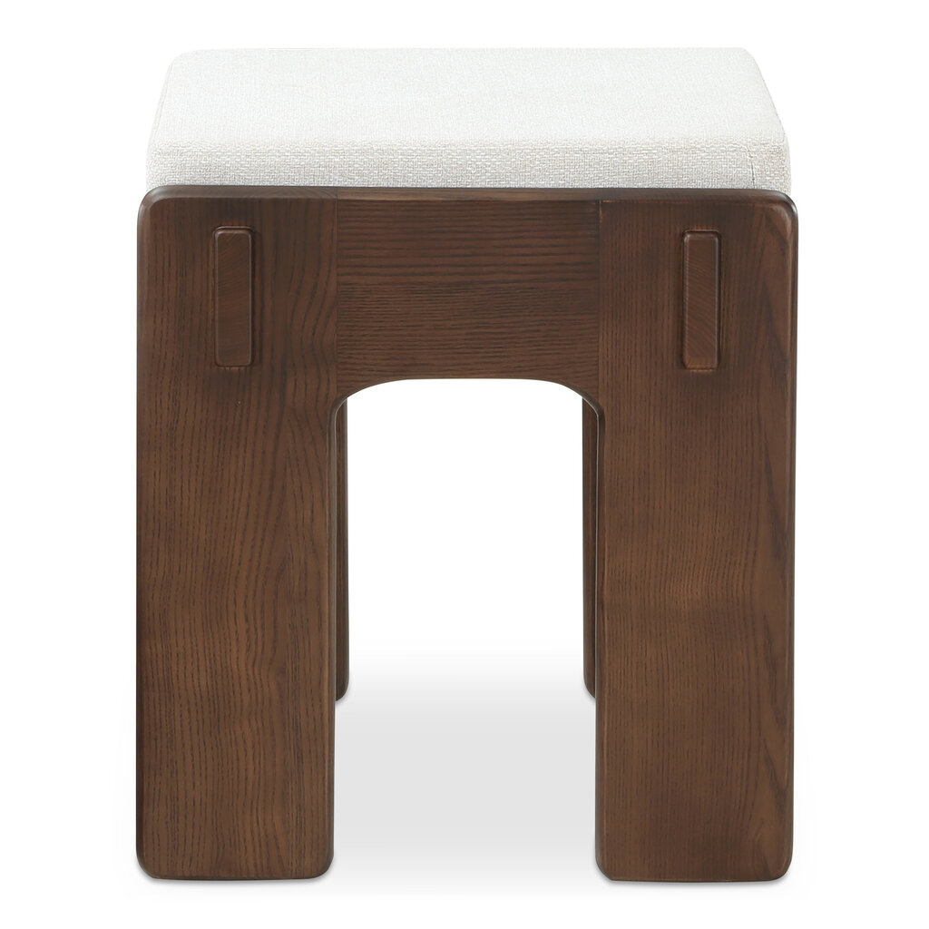 Moe's Home Collection Ashby Stool Walnut Stained Ash Beige
