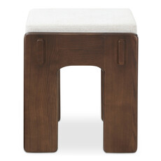 Moe's Home Collection Ashby Stool Walnut Stained Ash Beige