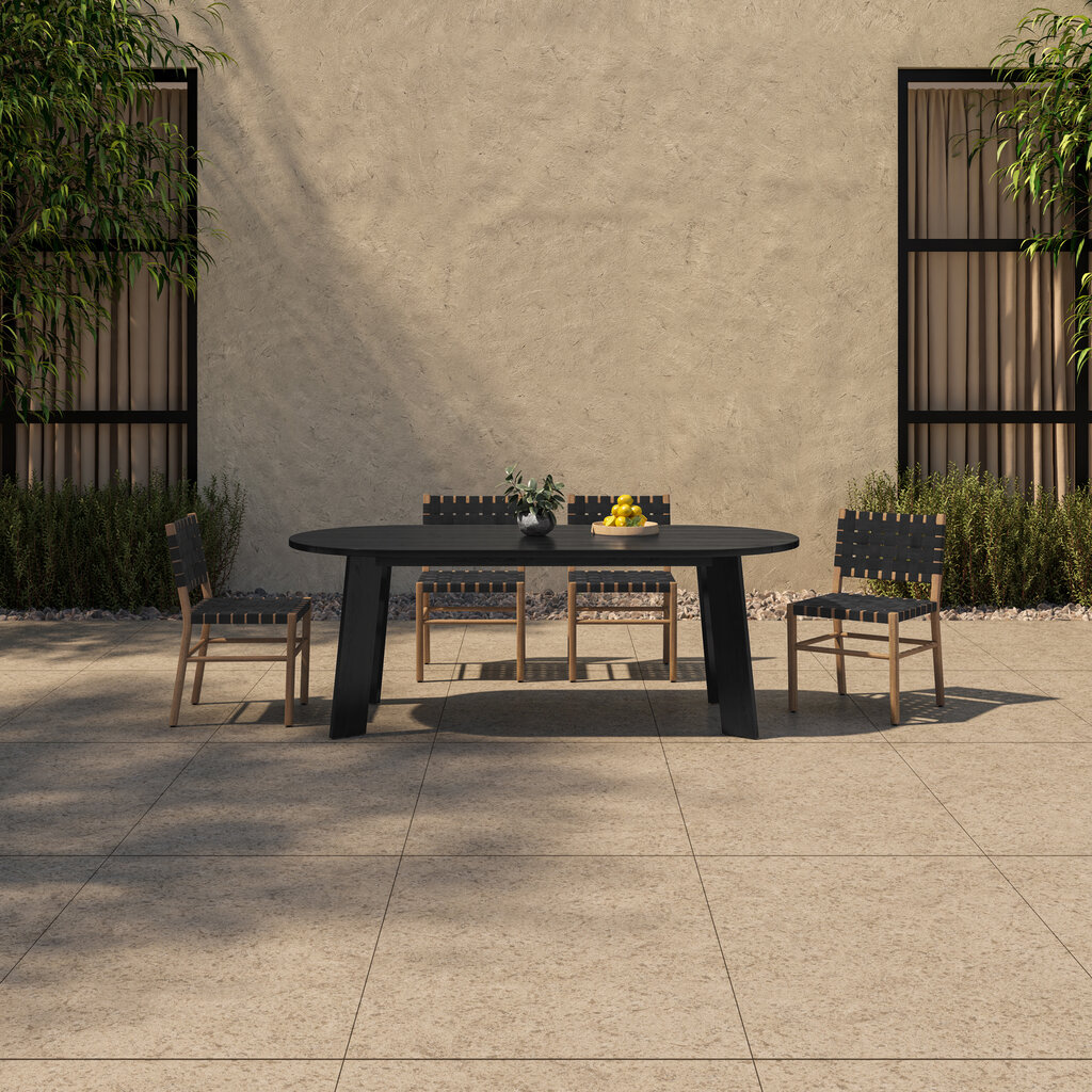 Moe's Home Collection Delta Outdoor Dining Table Oval Black