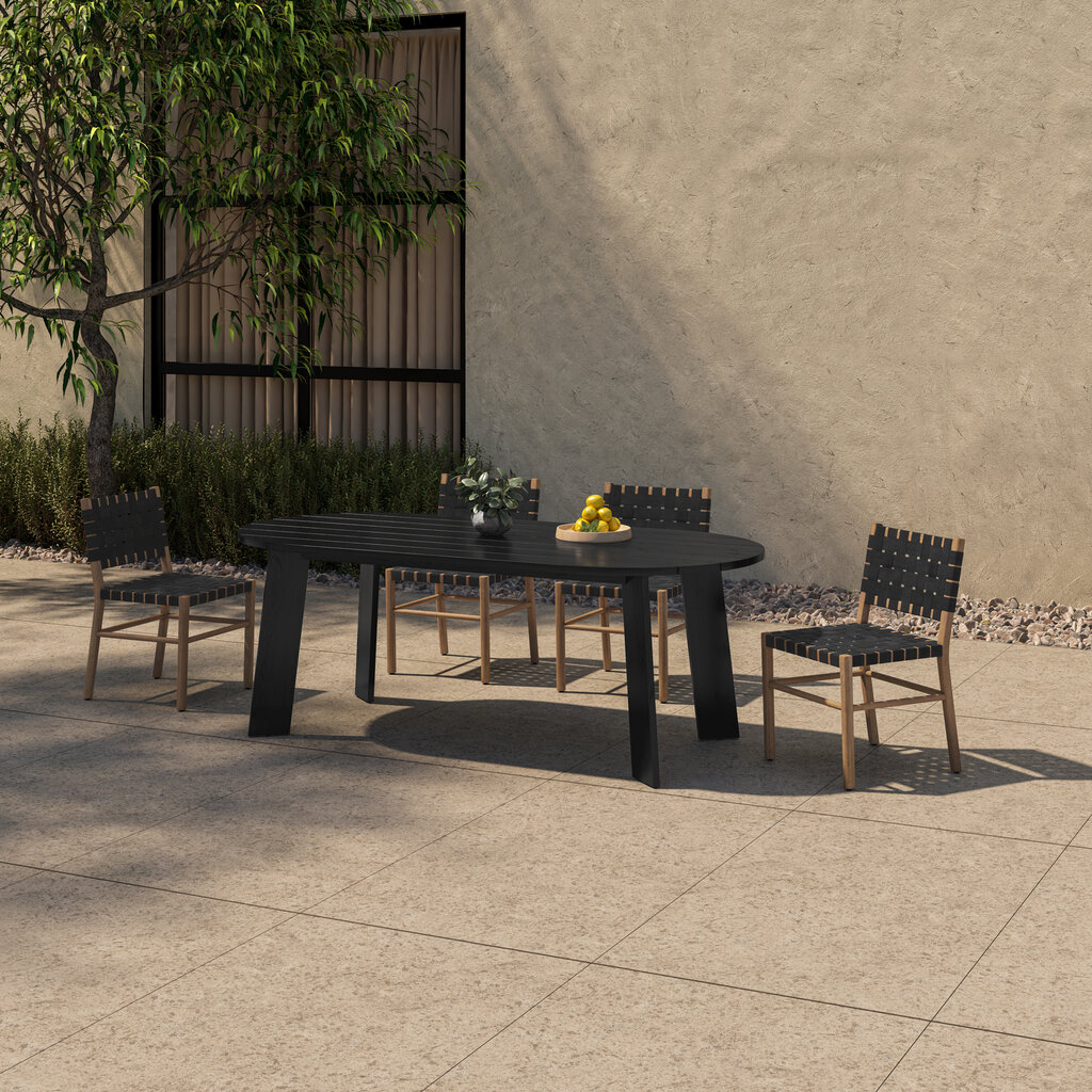 Moe's Home Collection Delta Outdoor Dining Table Oval Black