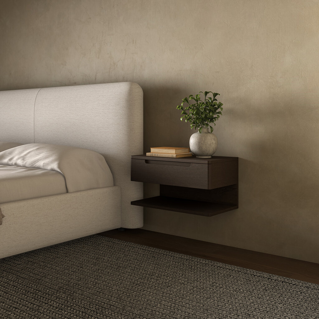 Moe's Home Collection Jonah Floating Nightstand Dark Brown