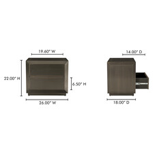 Moe's Home Collection Dawson Nightstand Deep Bronze