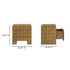 Moe's Home Collection Gia Nightstand Brown
