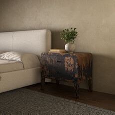 Moe's Home Collection Iris Nightstand Distressed Black