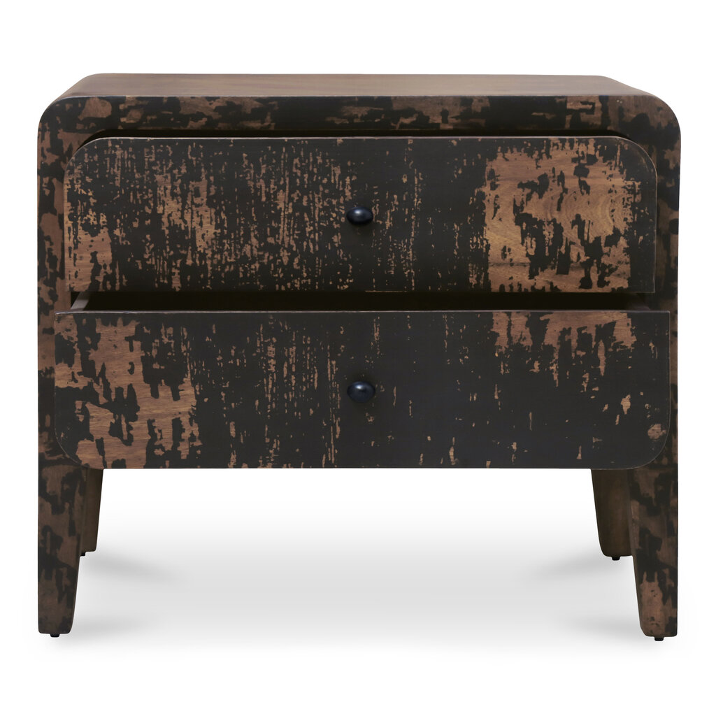 Moe's Home Collection Iris Nightstand Distressed Black