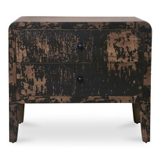 Moe's Home Collection Iris Nightstand Distressed Black