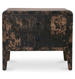 Moe's Home Collection Iris Nightstand Distressed Black
