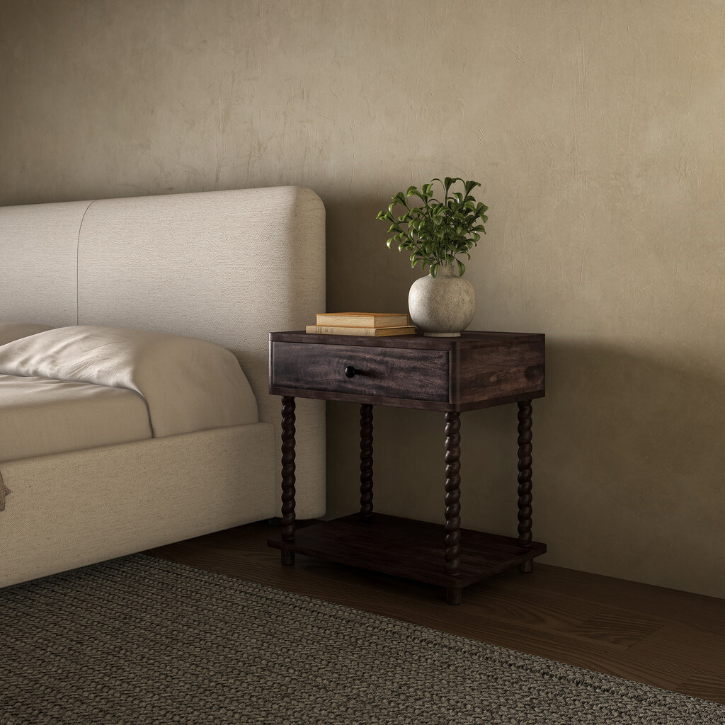 Moe's Home Collection Tabitha Nightstand Dark Brown