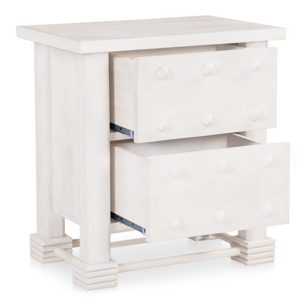 Moe's Home Collection Clement Nightstand Whitewashed