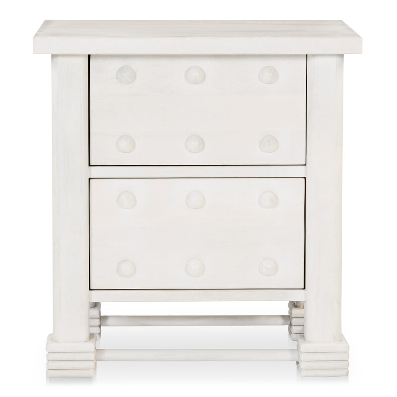 Moe's Home Collection Clement Nightstand Whitewashed