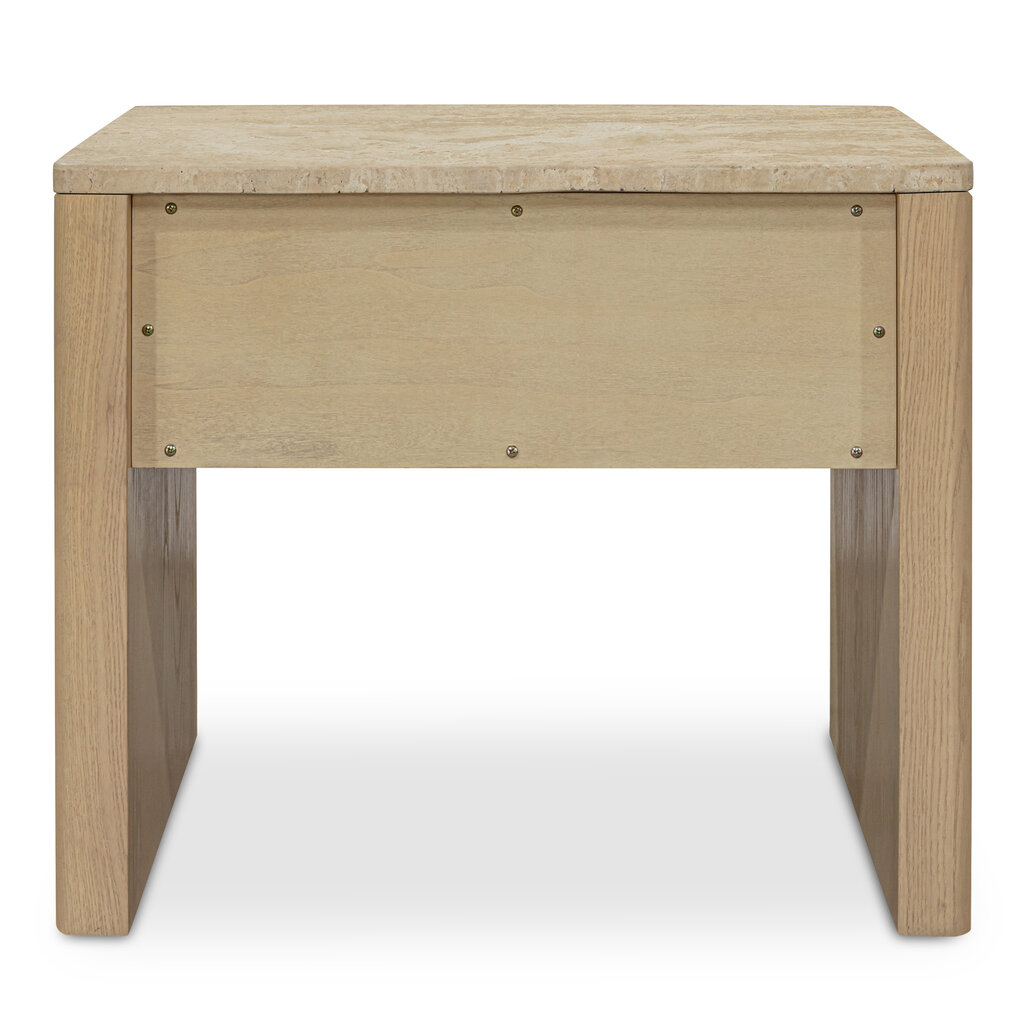 Moe's Home Collection Blake Nightstand Beige Travertine