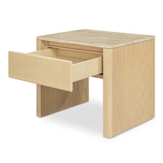 Moe's Home Collection Blake Nightstand Beige Travertine