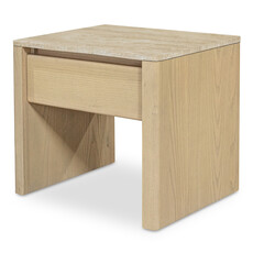 Moe's Home Collection Blake Nightstand Beige Travertine