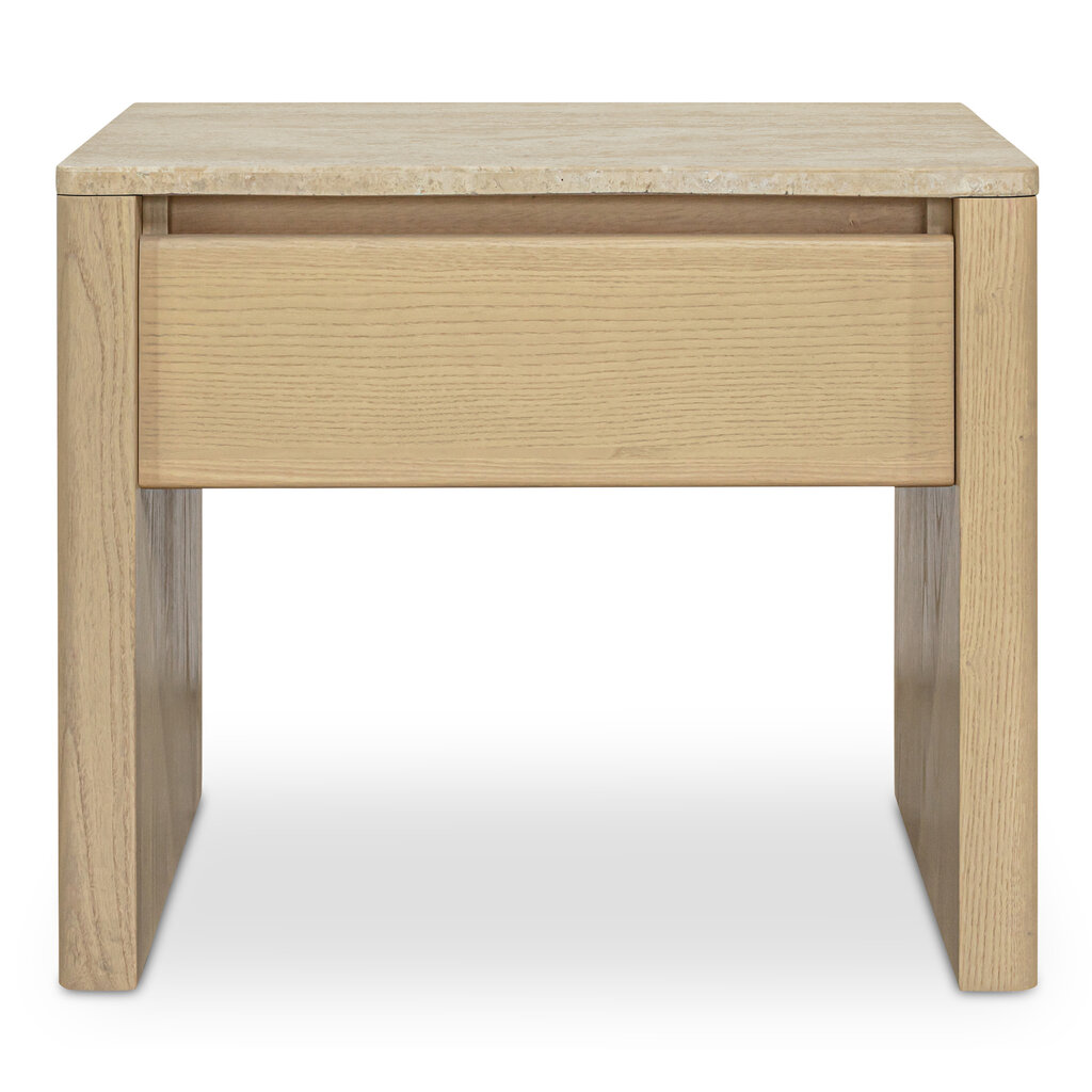 Moe's Home Collection Blake Nightstand Beige Travertine