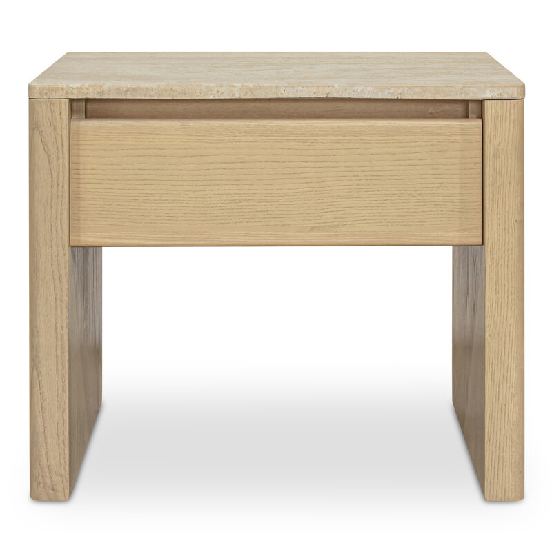 Moe's Home Collection Blake Nightstand Beige Travertine