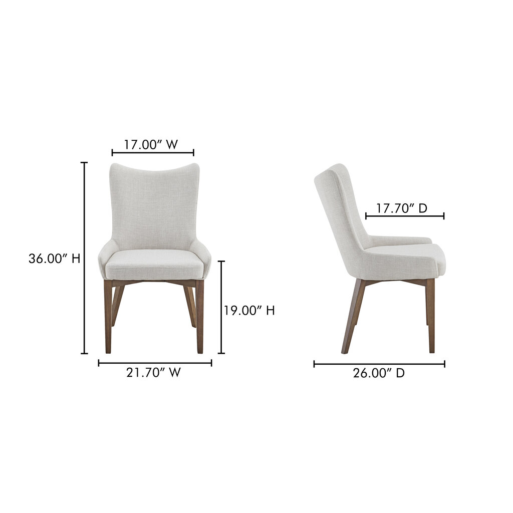 Moe's Home Collection Potter Dining Chair PF- Heather Beige