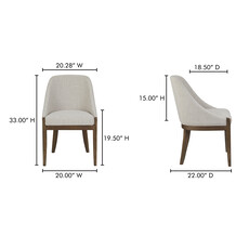 Moe's Home Collection Edward Dining Chair - PF Heather Beige