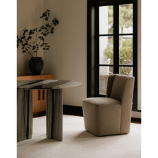 Moe's Home Collection Cormac Rolling Dining Chair Warm Sand