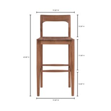 Moe's Home Collection Owing Barstool Walnut
