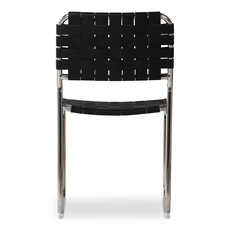 Moe's Home Collection Moma SS Dining Chair Black Leather