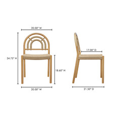 Moe's Home Collection Avery Dining Chair Natural