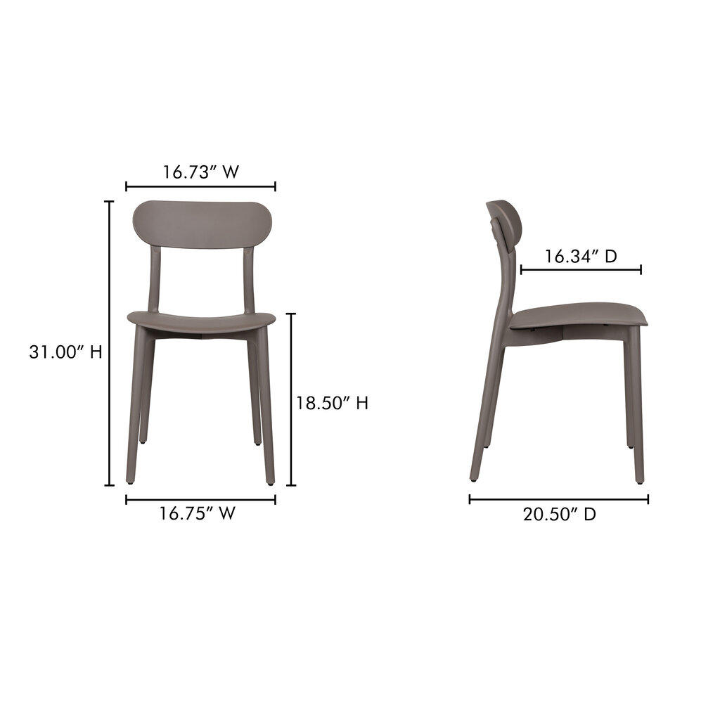Moe's Home Collection Kent Outdoor Dining Chair - Taupe