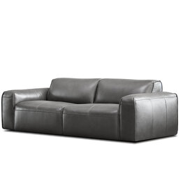 Mobital Boone Leather Sofa - Iron Ore