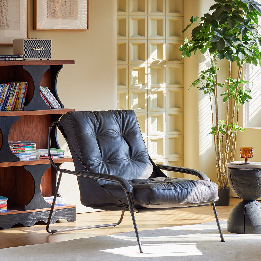 Mobital Breuer Lounge Chair - Black Leather