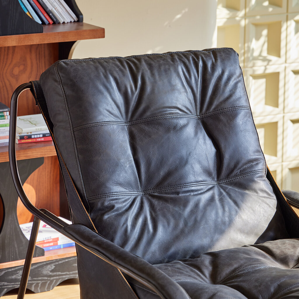 Mobital Breuer Lounge Chair - Black Leather