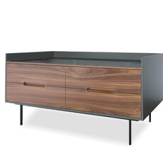 Mobital Slater Low Buffet Walnut Front/Slate Grey Ceramic Top