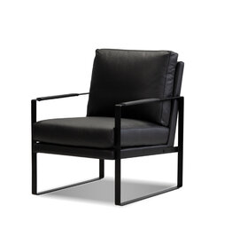 Mobital Mitchell Armchair Black Leather/Black Powder