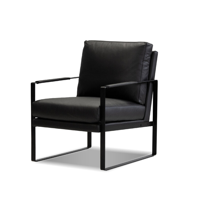 Mobital Mitchell Armchair Black Leather/Black Powder