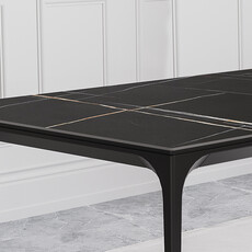 Mobital Capri Dining Table Safari Black Ceramic Top
