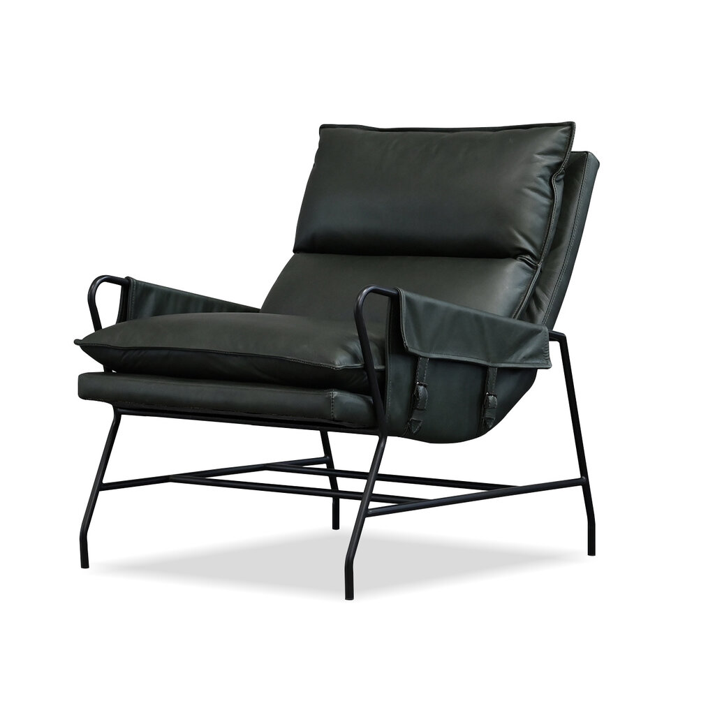 Mobital Meier Lounge Chair Moss Green Leather