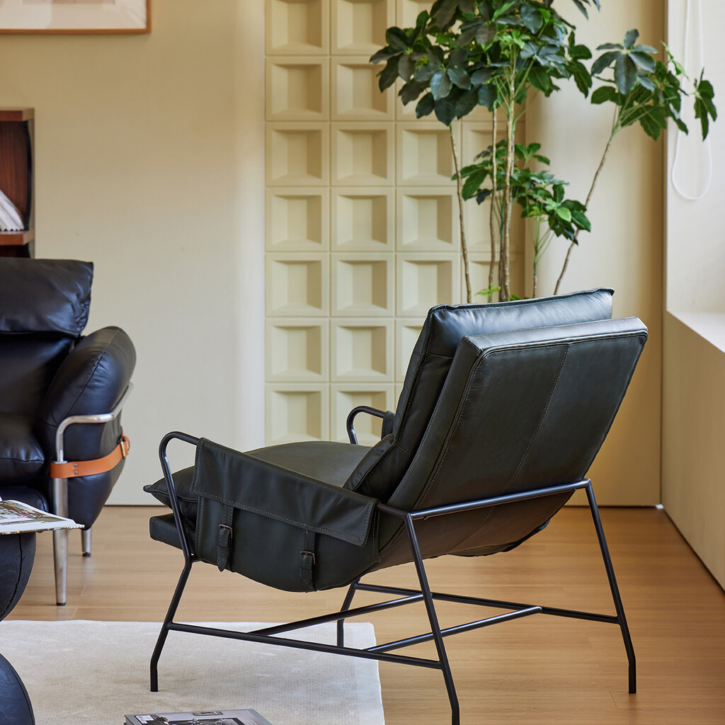 Mobital Meier Lounge Chair Moss Green Leather