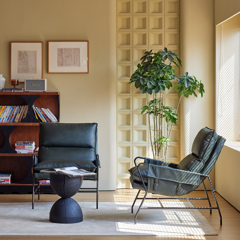 Mobital Meier Lounge Chair Moss Green Leather