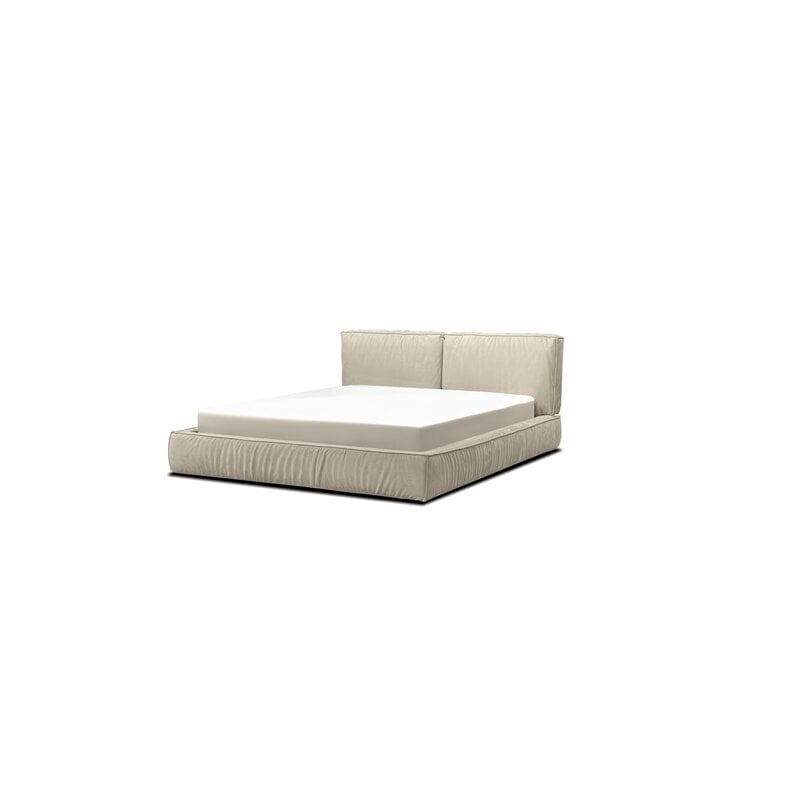 Mobital Brizo Bed Queen - Oyster Ultrasuede