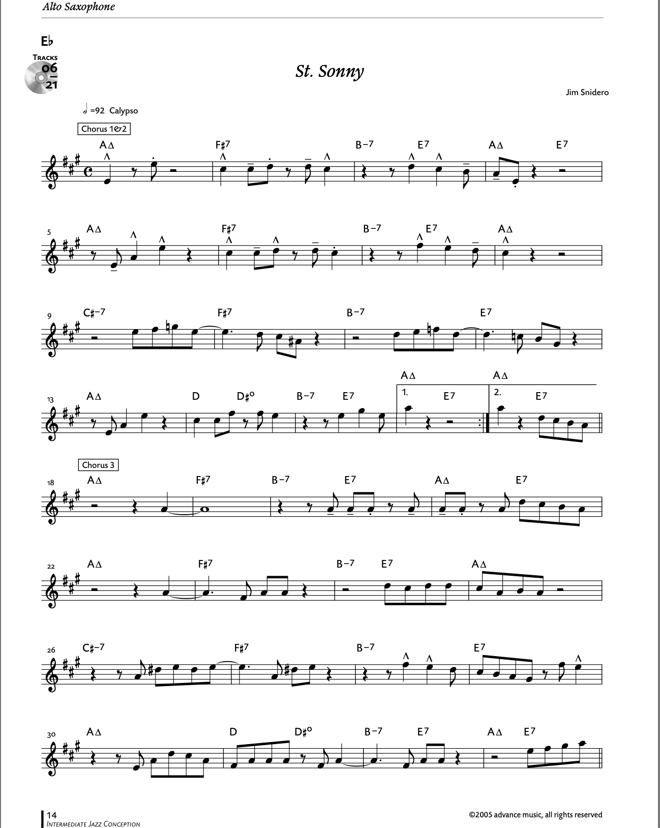 Intermediate jazz conception for saxophone outlet