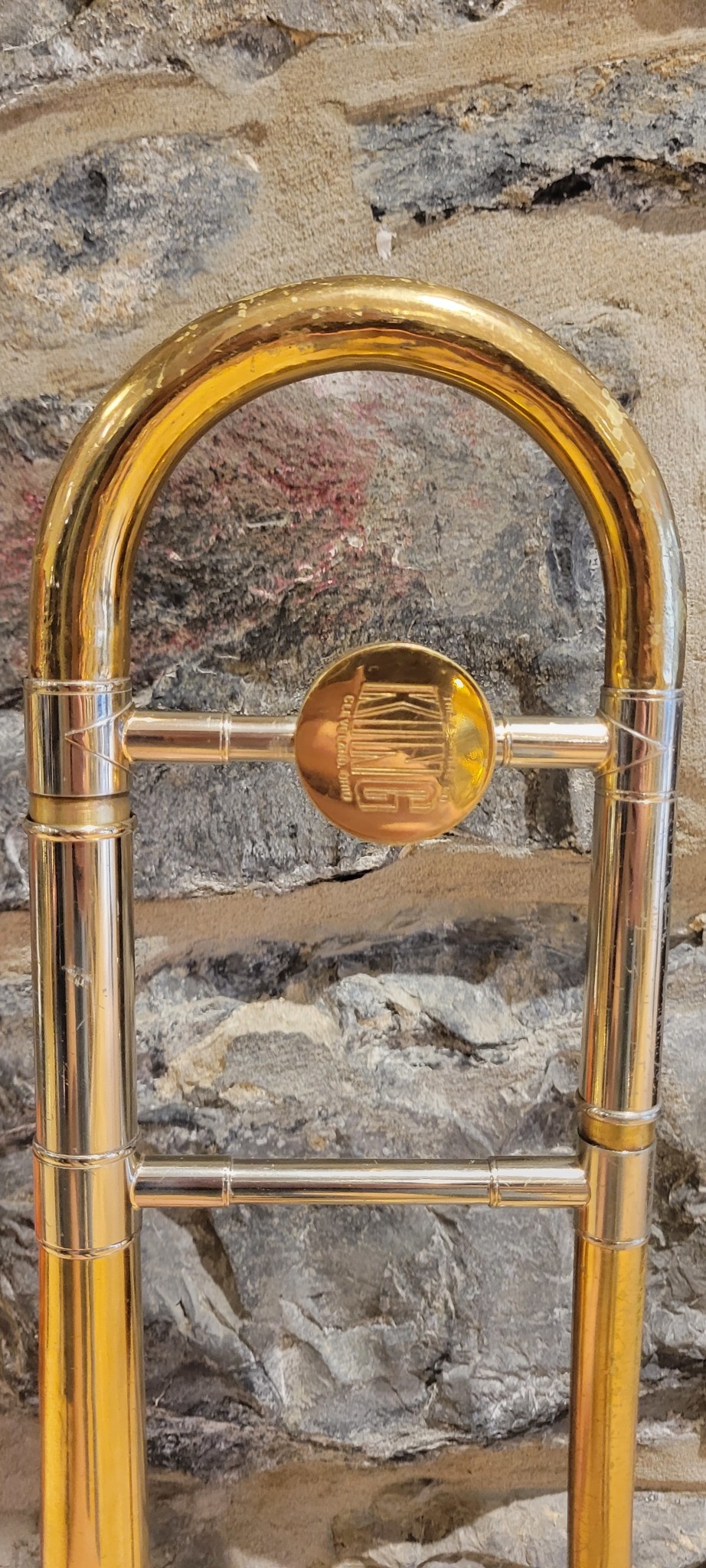 King 3B Tenor Trombone - Gold Brass Bell , Professional Trombones