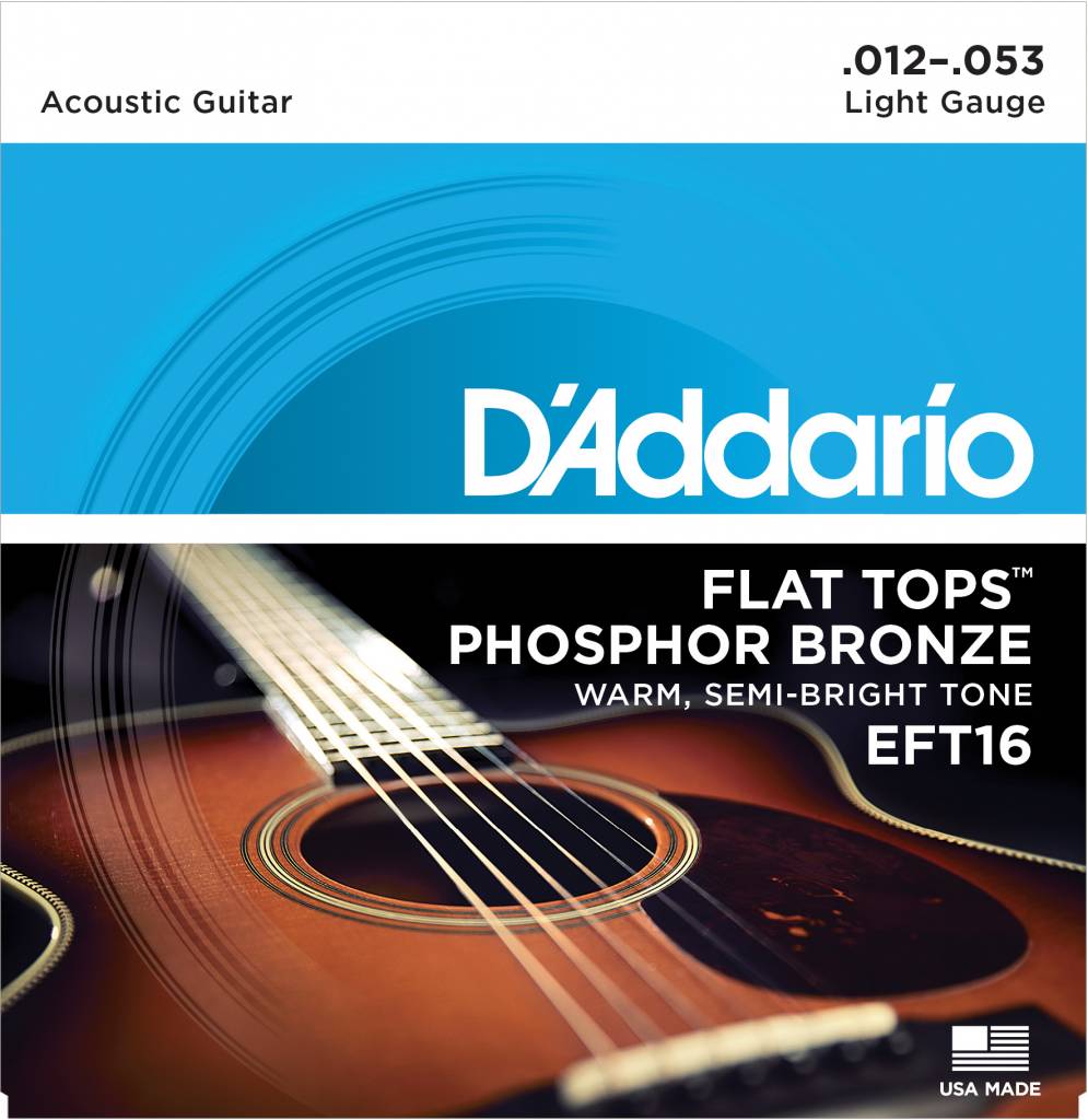 Cordes Guitare Acoustique D'Addario Flat Top Phosphor Bronze