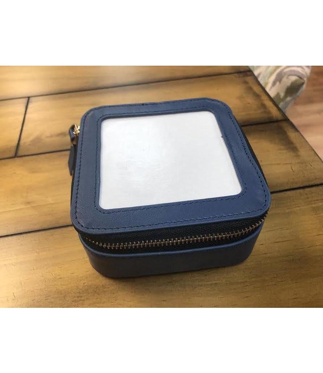 Leather Jewelry Box 4" x 4" x 2"