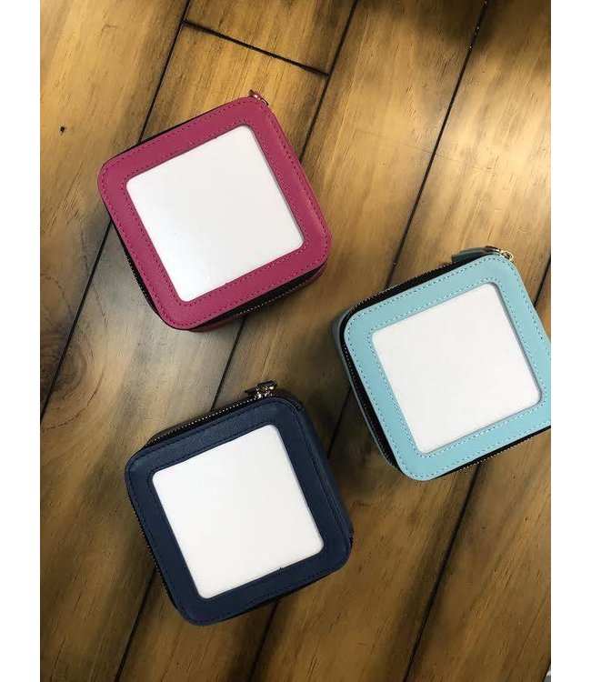 Leather Jewelry Box 4" x 4" x 2"