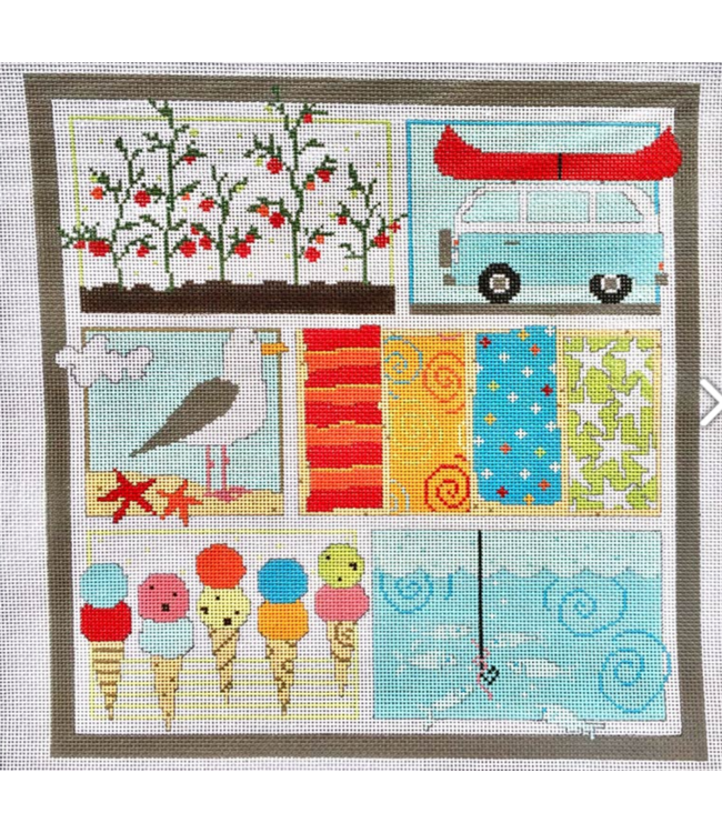 Summer Collage w/Stitch Guide