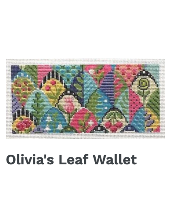 Olivia's Leaf Wallet Insert 2 3/4" x 6"