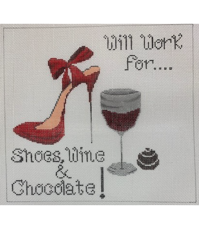 Will Work For Shoes, Wine, Choc