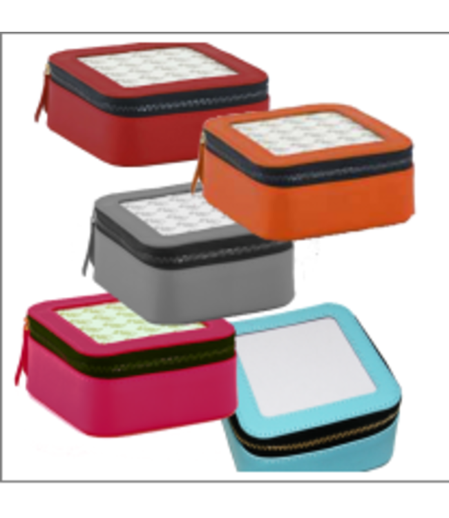 Leather Jewelry Box 4" x 4" x 2"