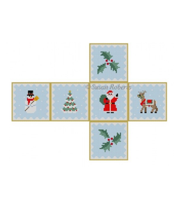 Christmas Medley Cube Ornament