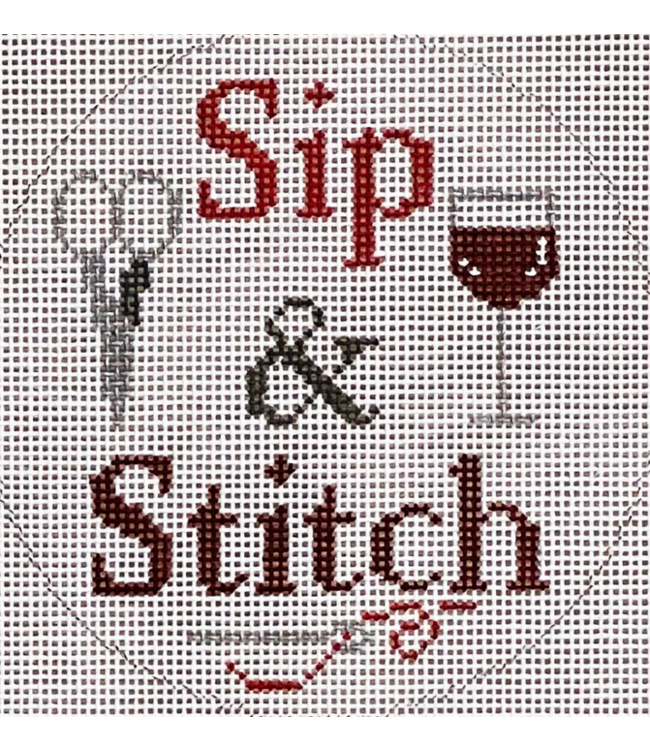 sip and stitch red