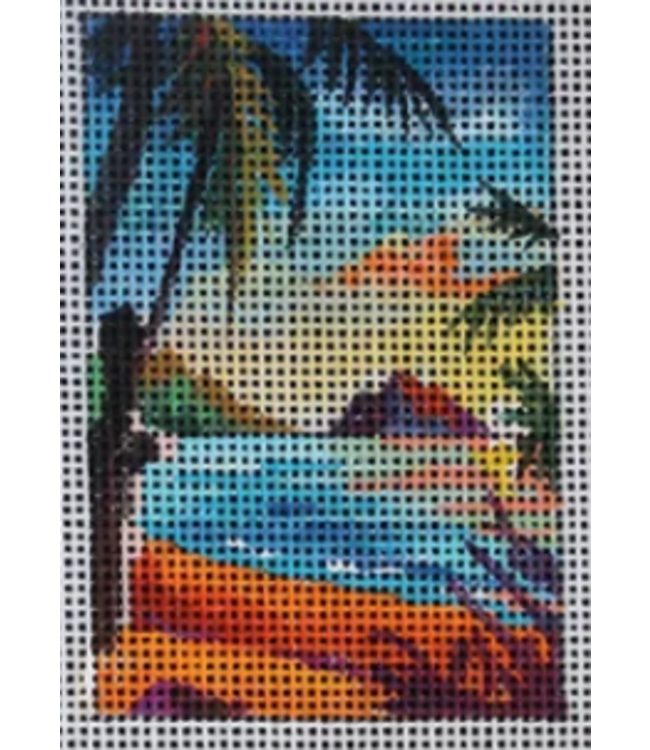 Luggage Tag Insert- Island Sunset