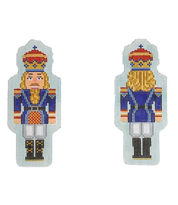 Double-Sided Nutcracker Ornament Royal Blue